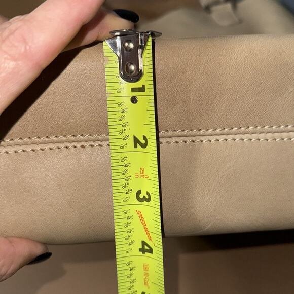 Oak River Company Tan Leather Women's Bag large shoulder tote purse bohemian - Picture 4 of 15